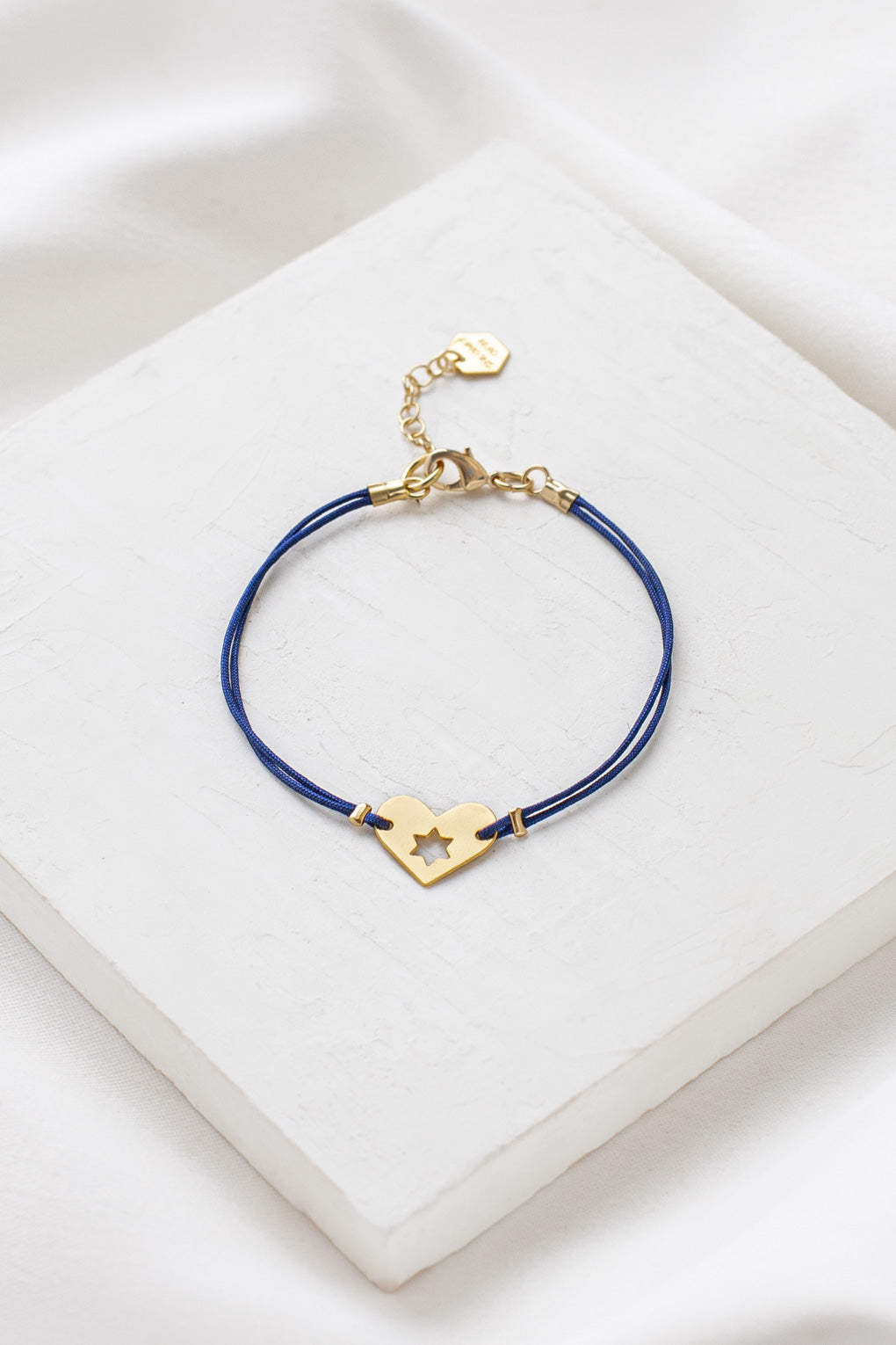 ISRAEL AT HEART BRACELET BLUE GOLD