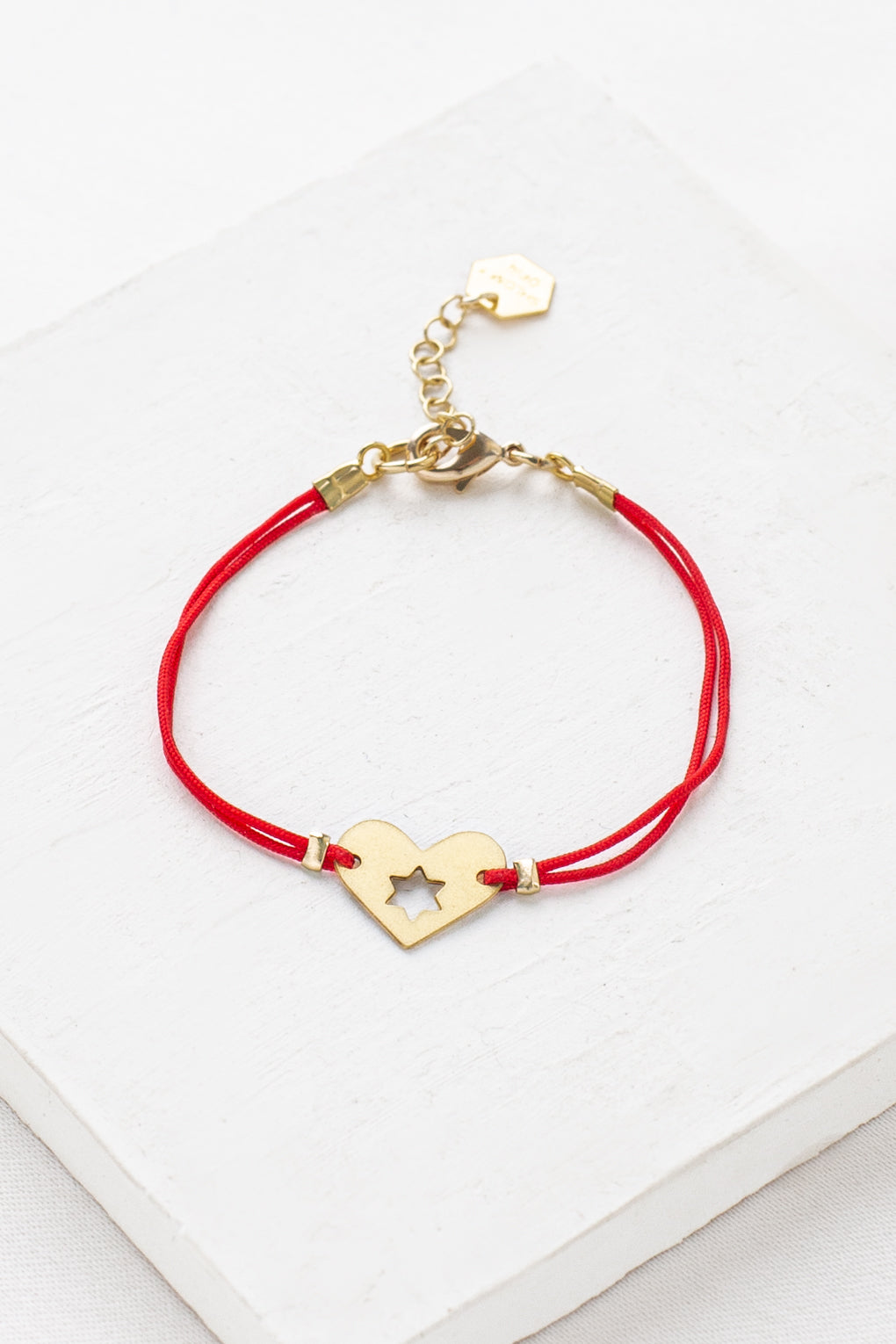 ISRAEL AT HEART BRACELET RED GOLD