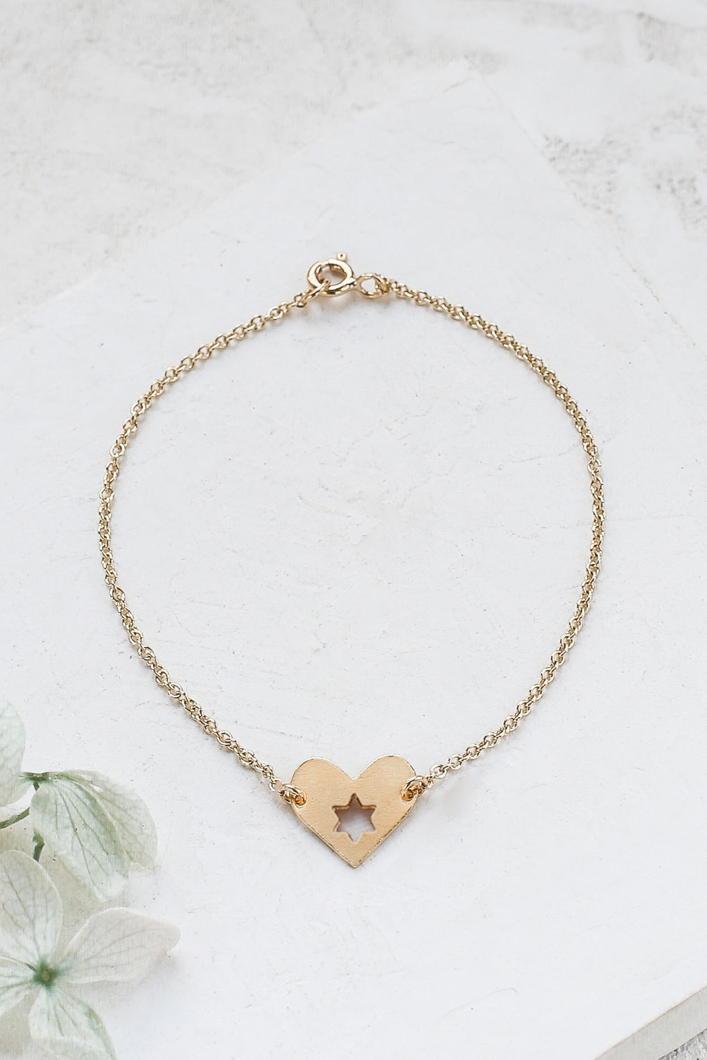 ISRAEL AT HEART BRACELET GOLD PLATED