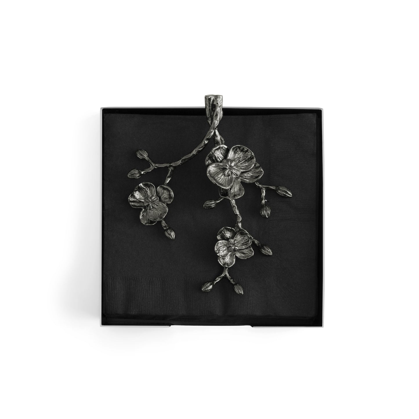 Black Orchid Dinner Napkin Holder