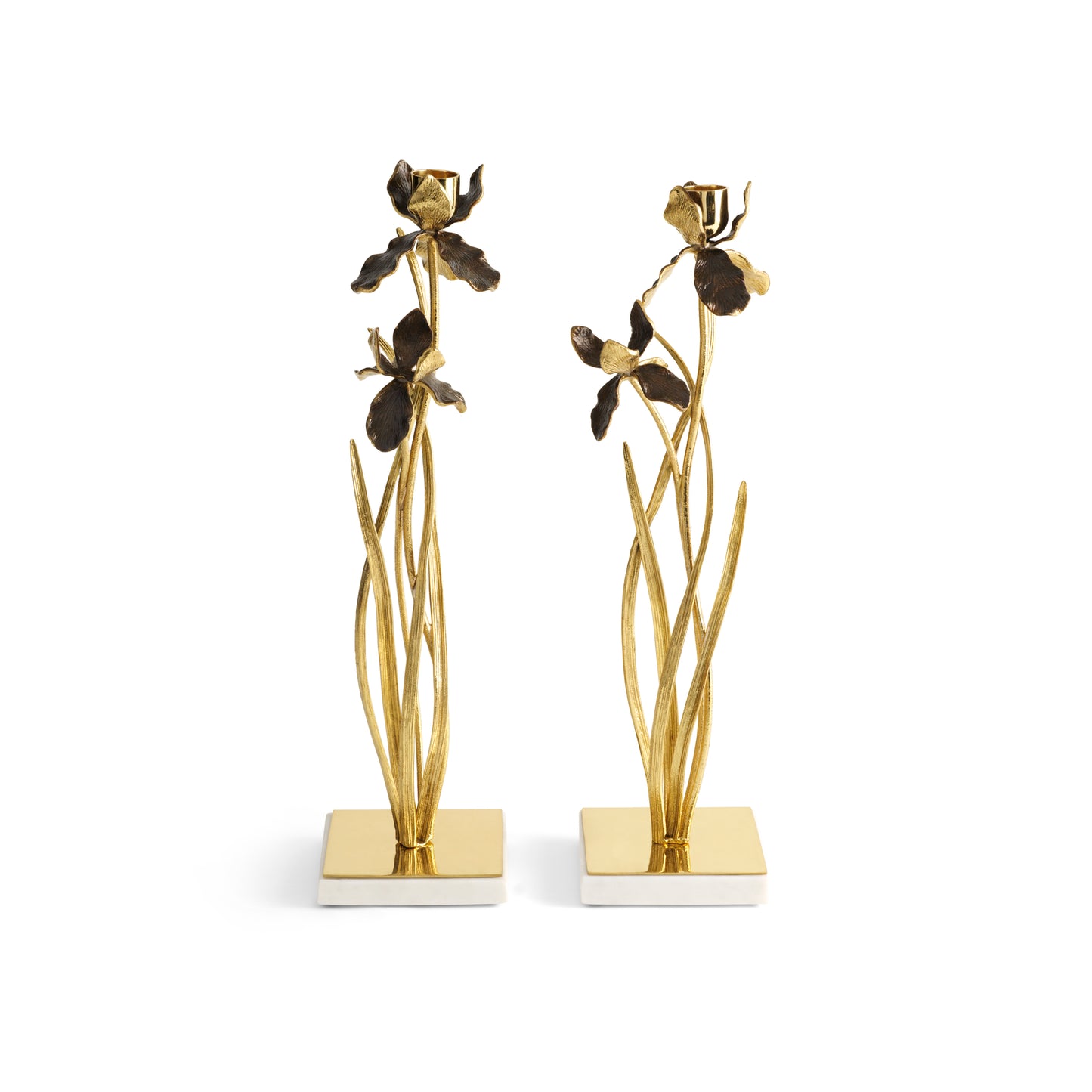 Black Iris Candleholders - Tall