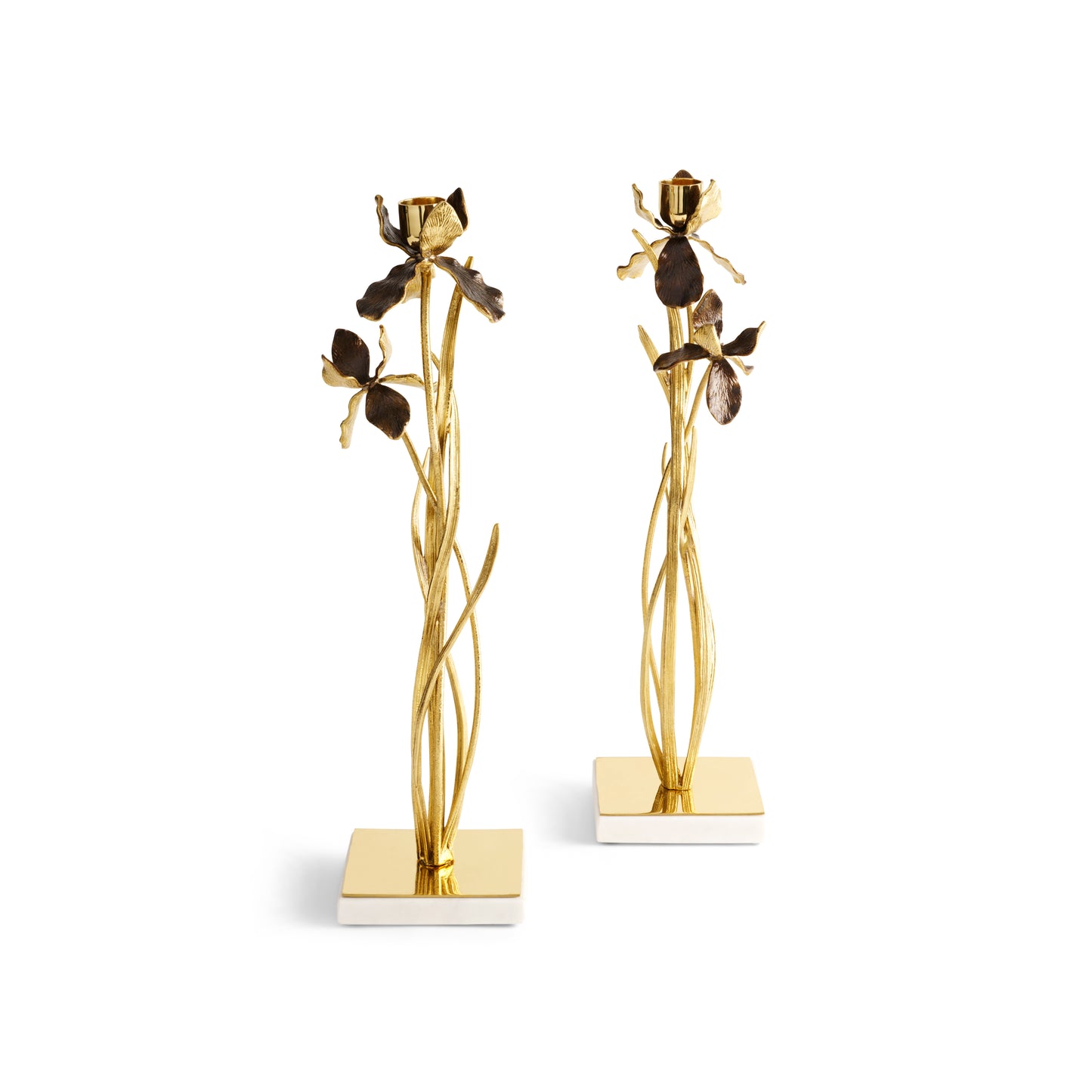 Black Iris Candleholders - Tall