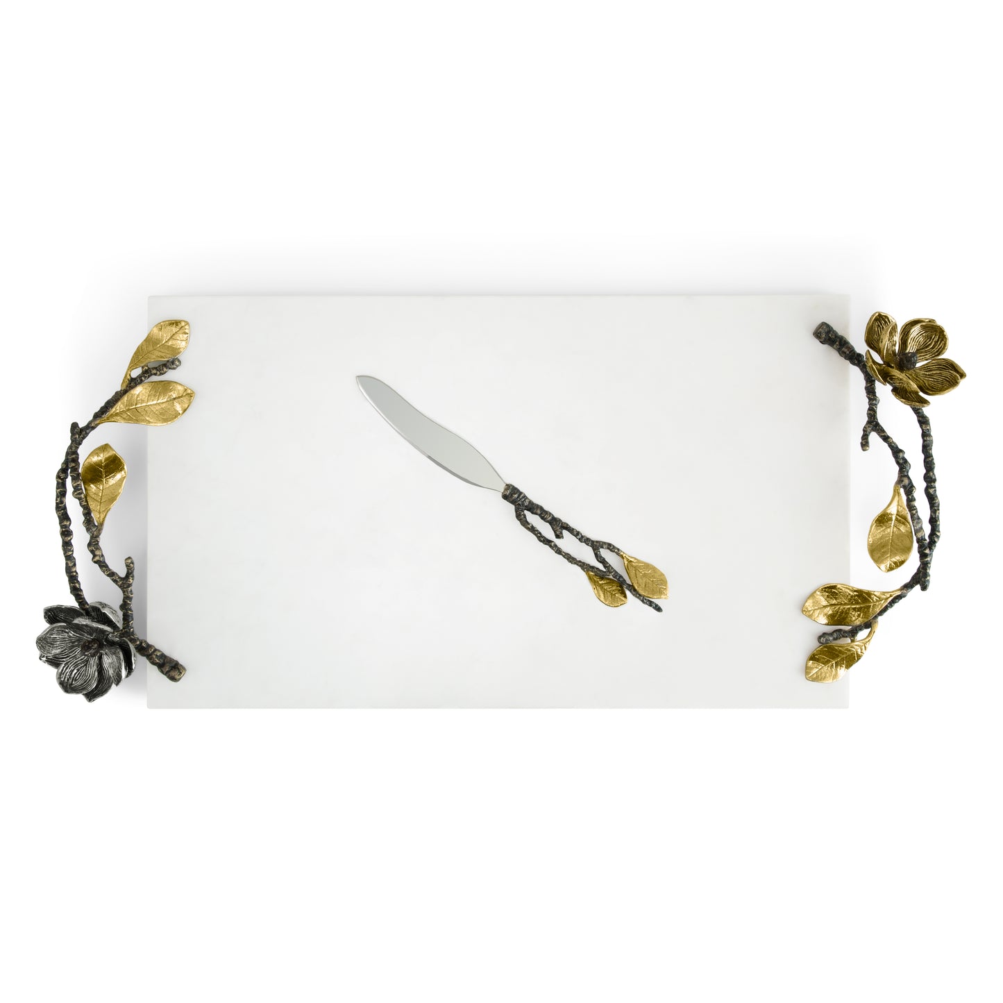 Vintage Bloom Cheese Board with Knife