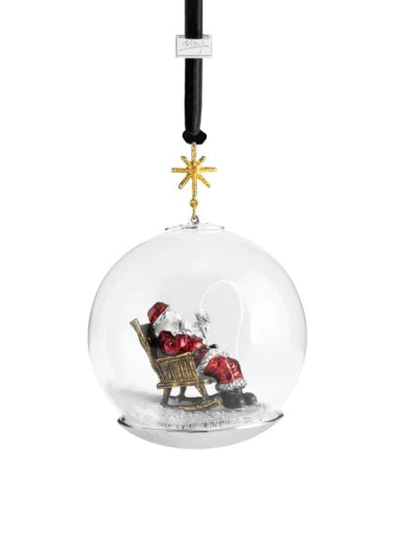 Santa Snow Globe Ornament