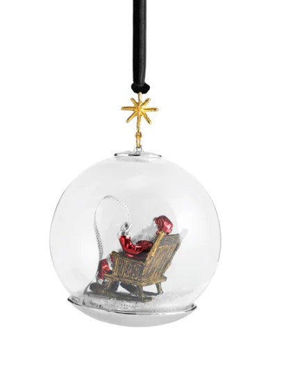 Santa Snow Globe Ornament