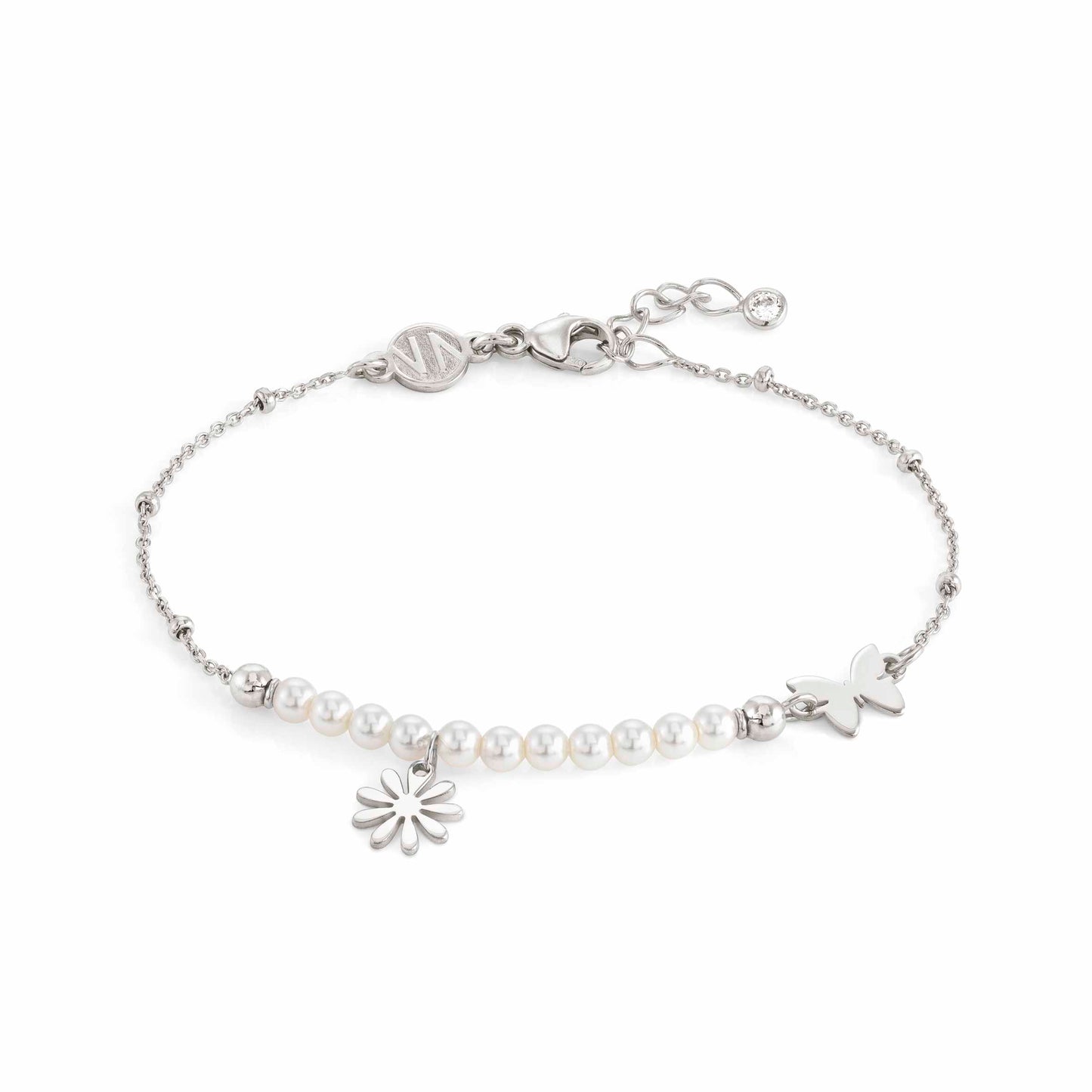 Melodie Bracelet With Flower And Pearls