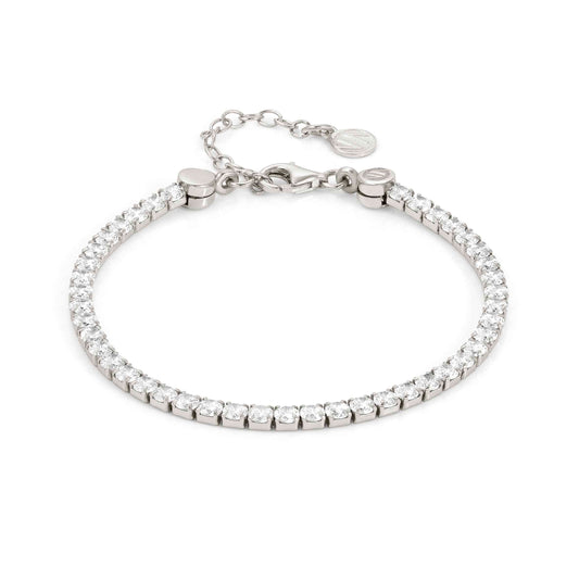 Chic & Charm Bracelet Sterling Silver And White CZ