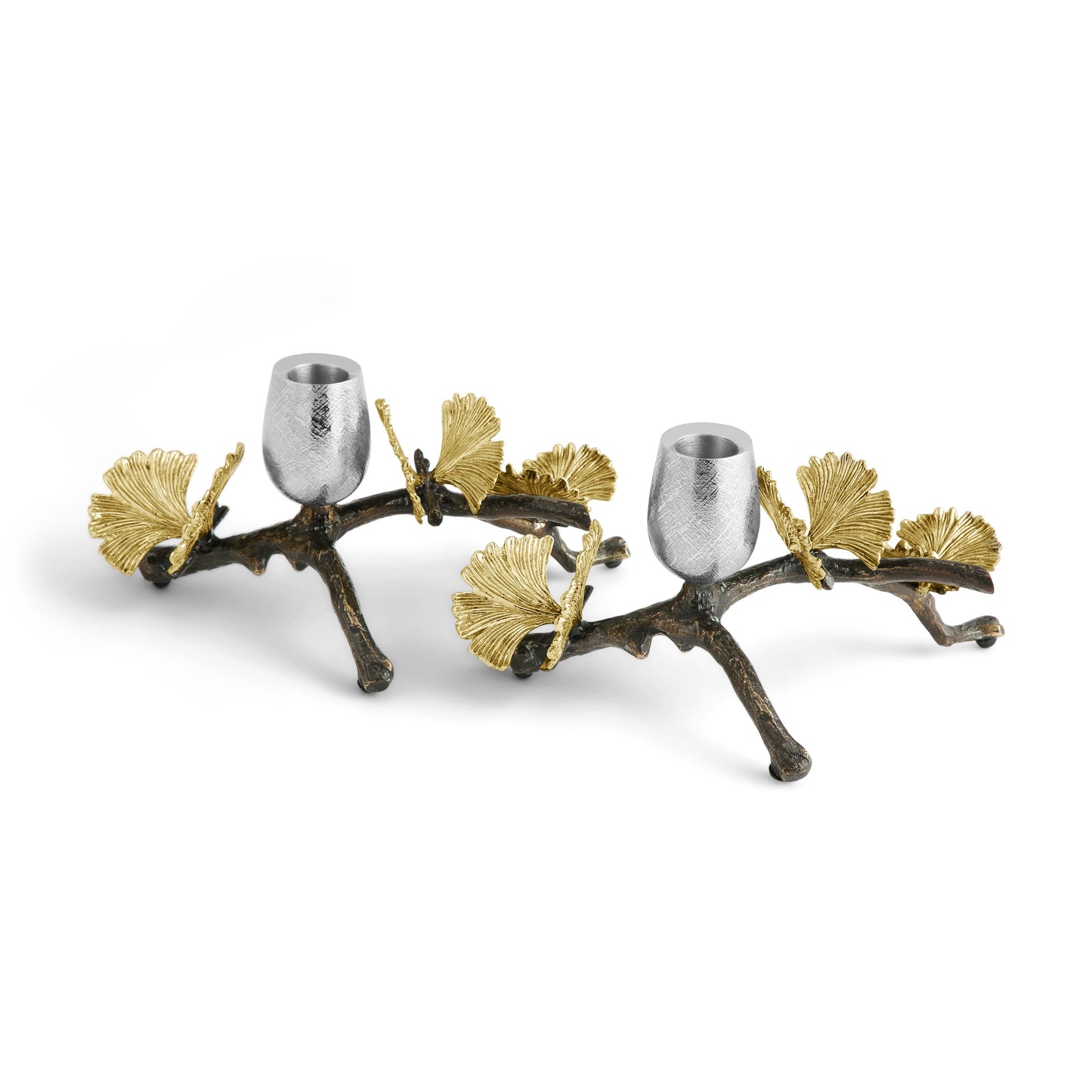 Butterfly Ginkgo Candleholder Set