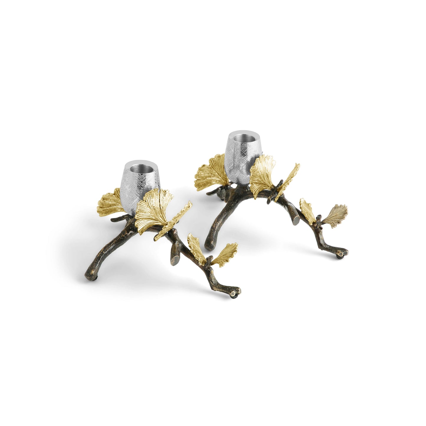 Butterfly Ginkgo Candleholder Set