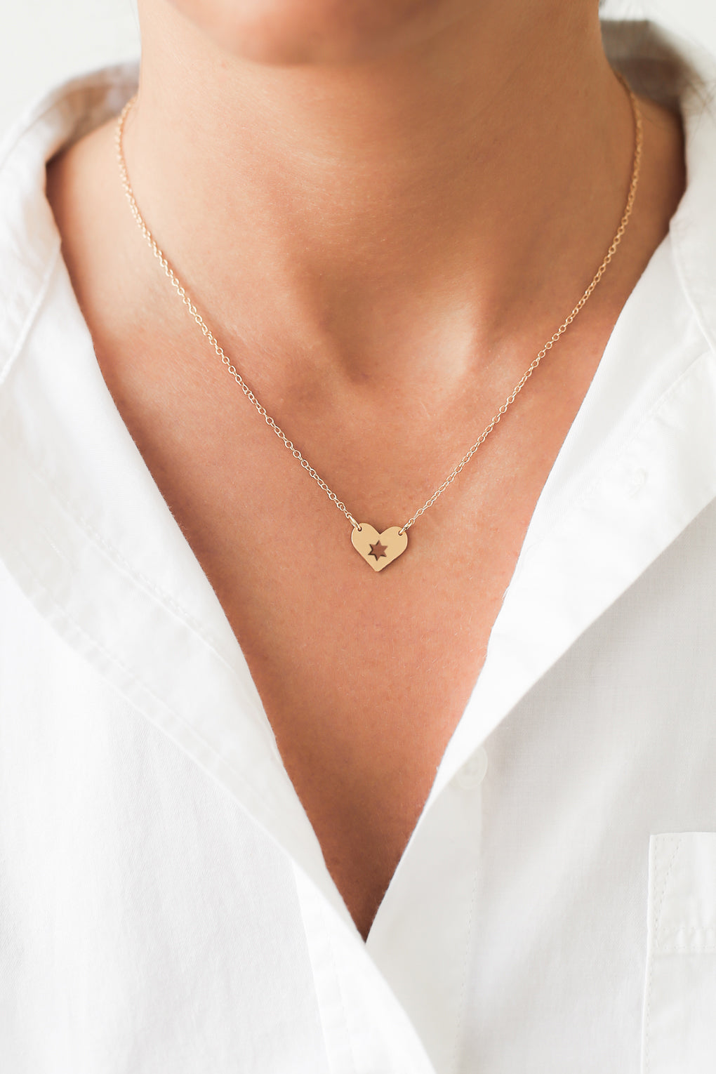ISRAEL AT HEART NECKLACE GOLD PLATED