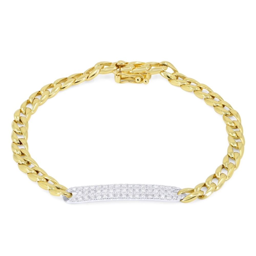 14 Karat Two Tone Diamond Bracelet