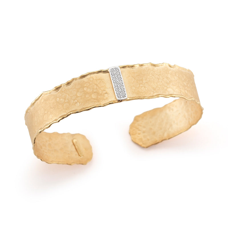 14 Karat Yellow Gold Cuff Bracelet