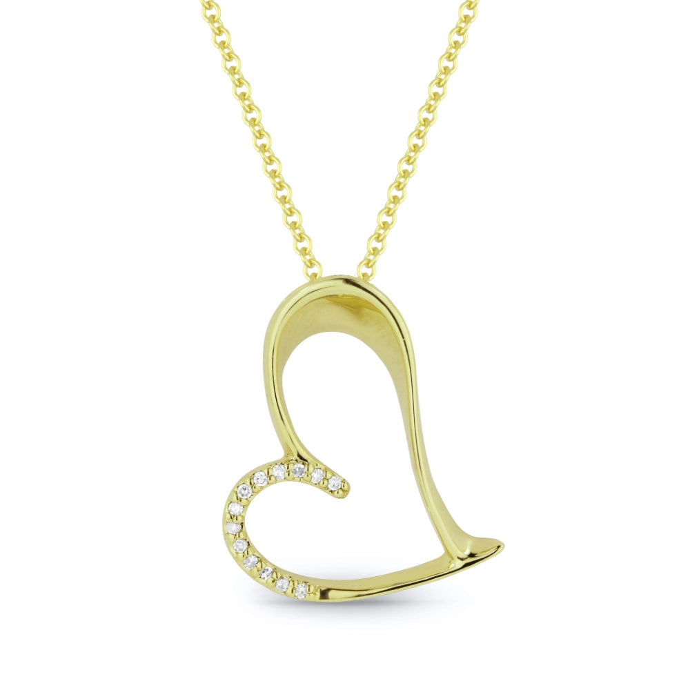 14 Karat Yellow Gold Heart Pendant