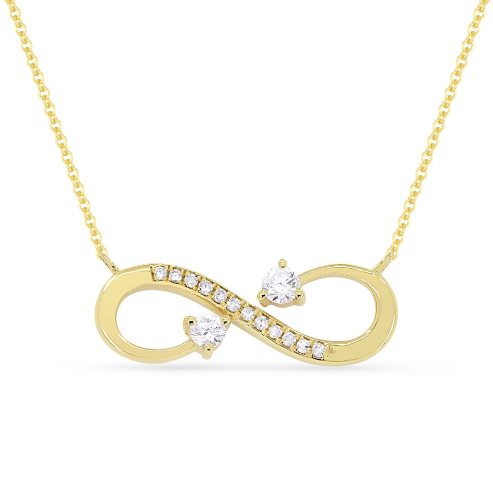14 Karat Yellow Gold Infinity Pendant