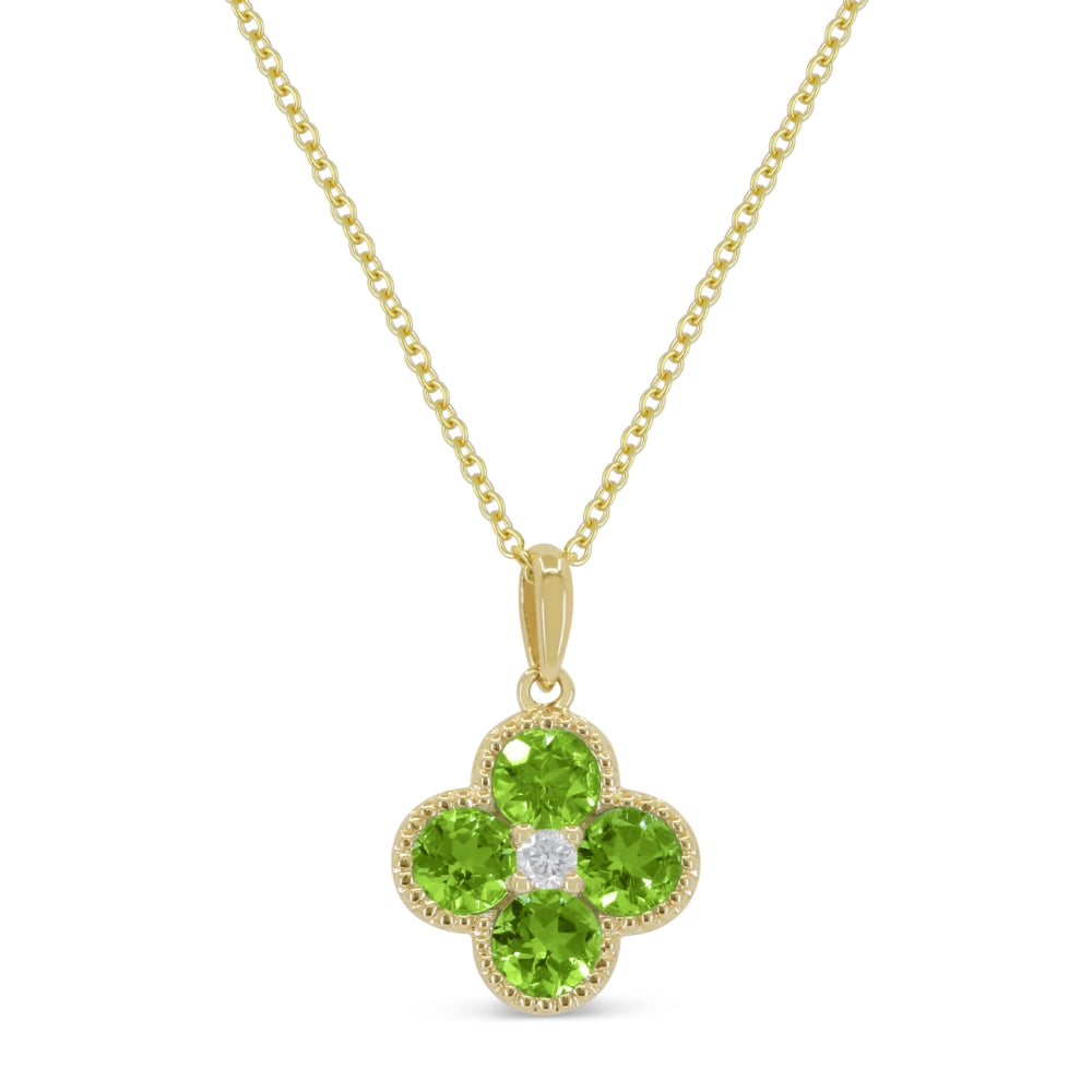 14 Karat Yellow Gold Peridot Pendant