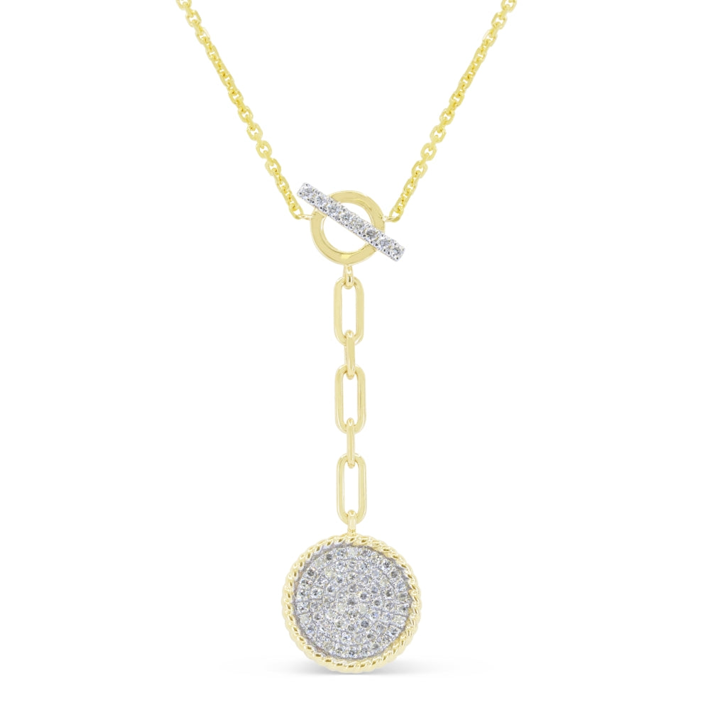 14 Karat Yellow Gold Necklace With Diamonds