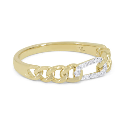 14 Karat Yellow Gold Ring With Diamonds