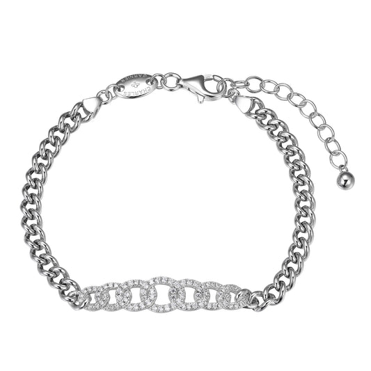 Sterling Silver Bracelet made with Curb Chain