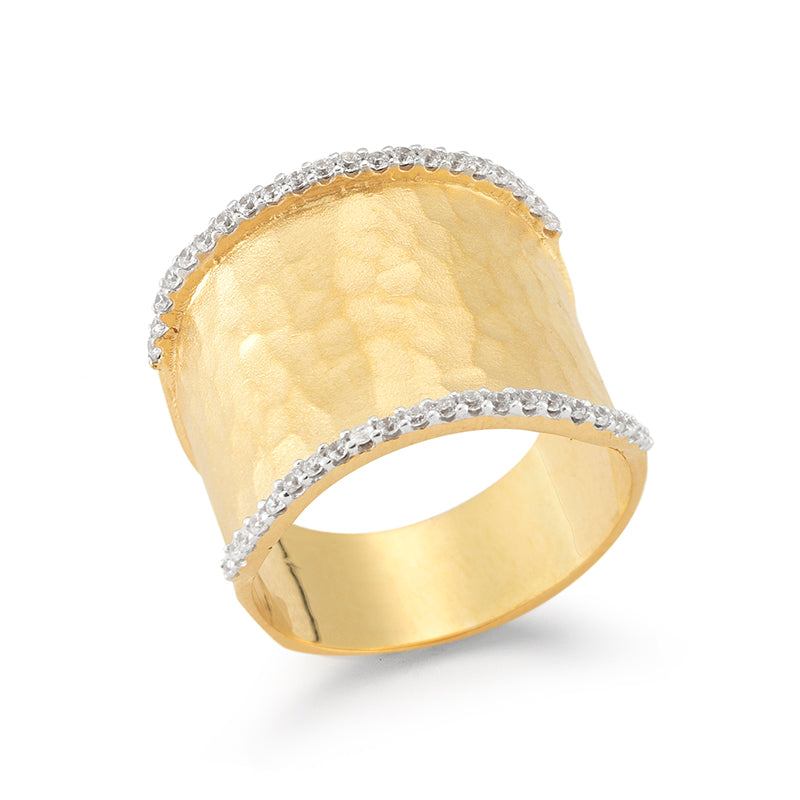 14 Karat Yellow Gold Gallery Ring