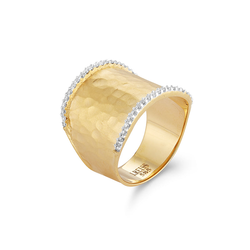 14 Karat Yellow Gold Gallery Ring