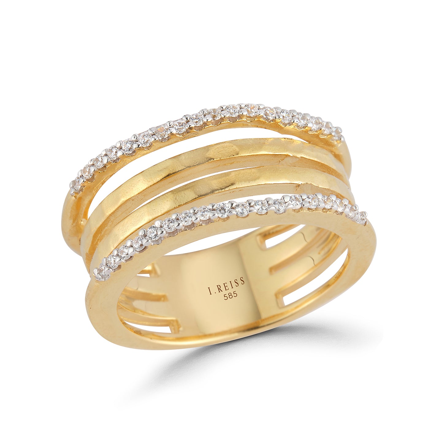 14K YELLOW GOLD CUT-OUT RING
