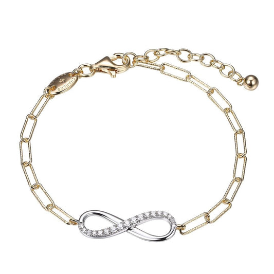 Sterling Silver Gold Plated Paper Clip Bracelet