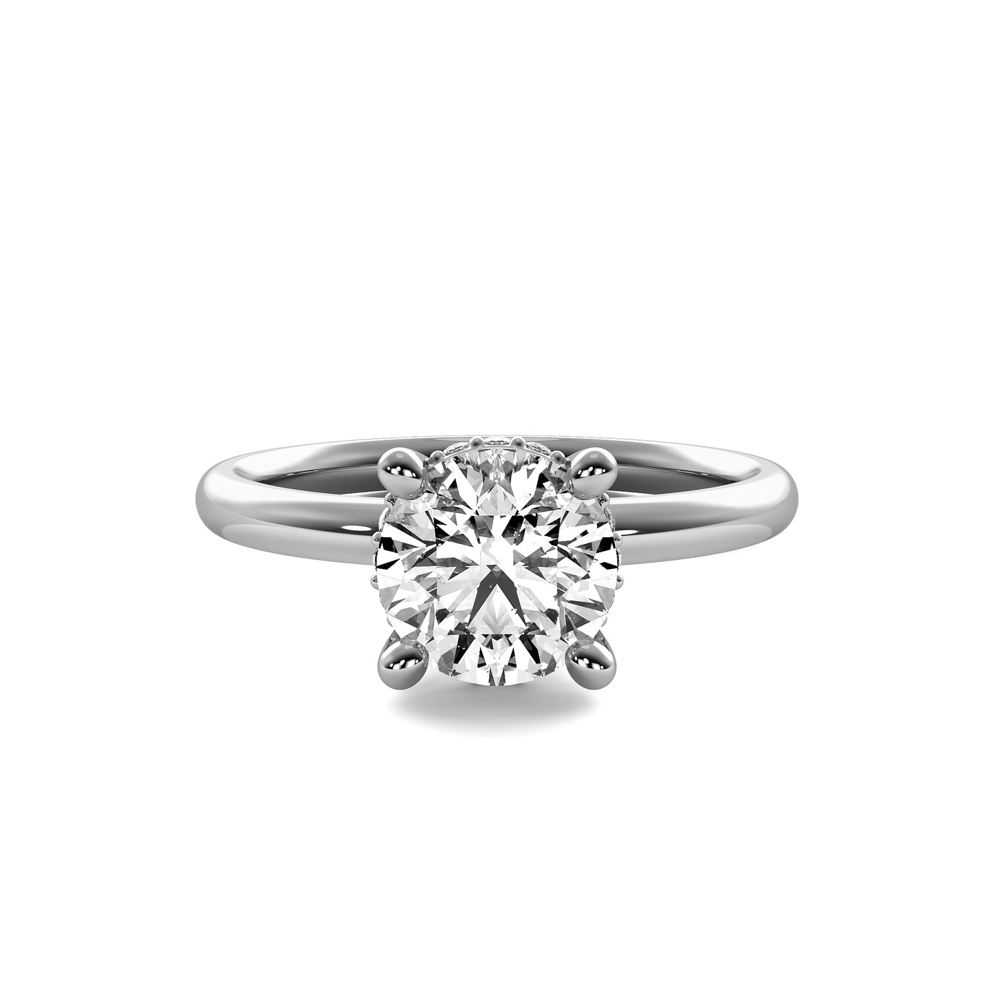 Round Brilliant Cut Diamond Solitaire Engagement Ring