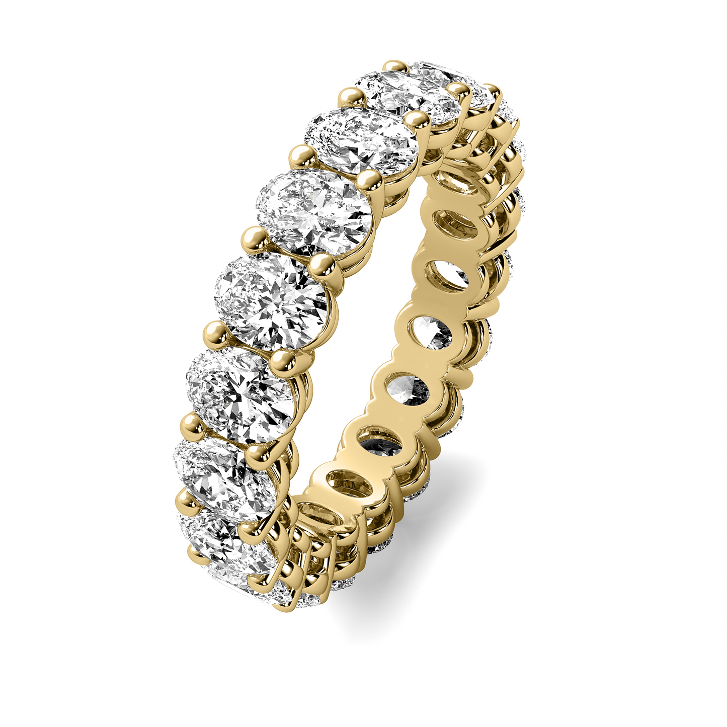 Oval Common Prong Eternity Band