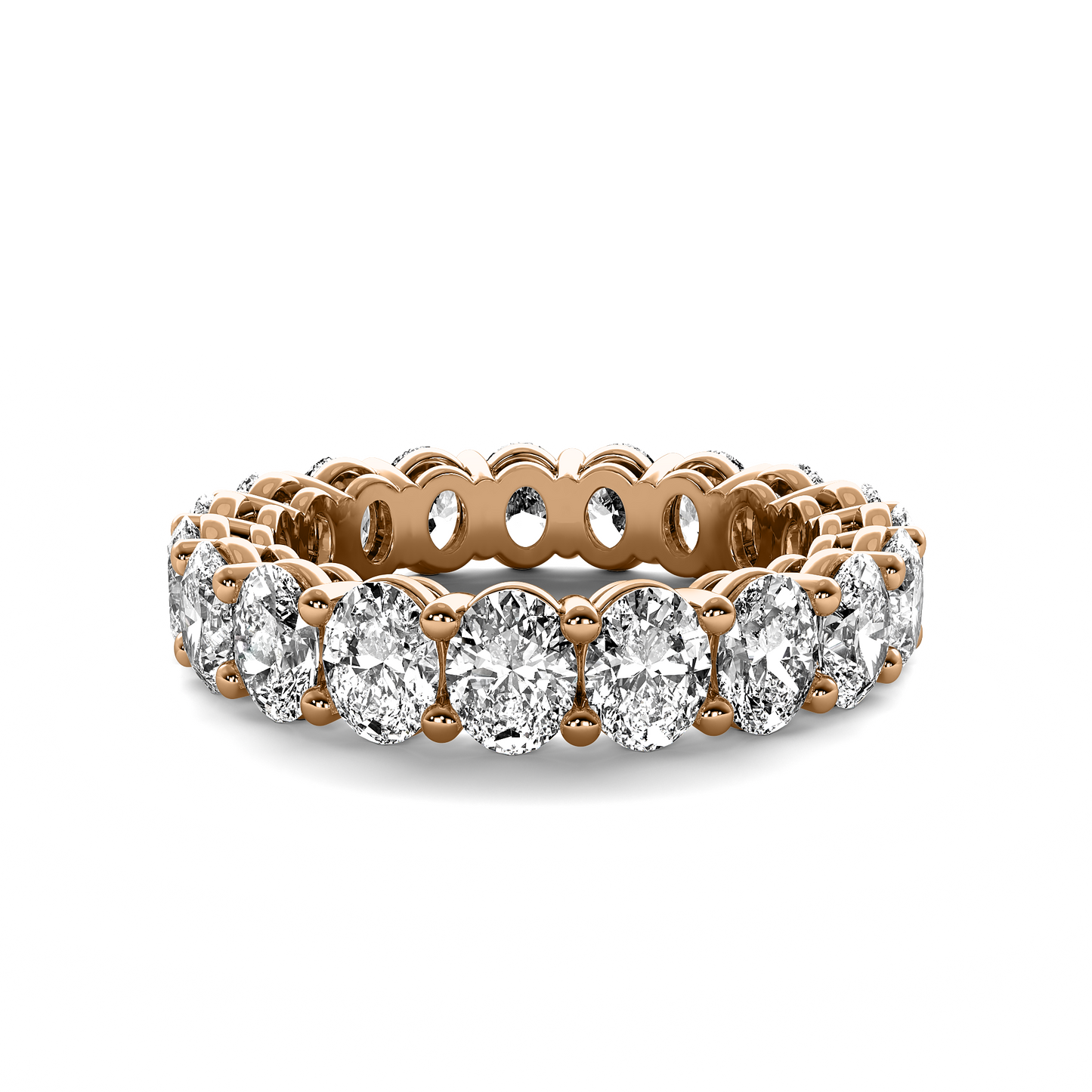 Oval Common Prong Eternity Band