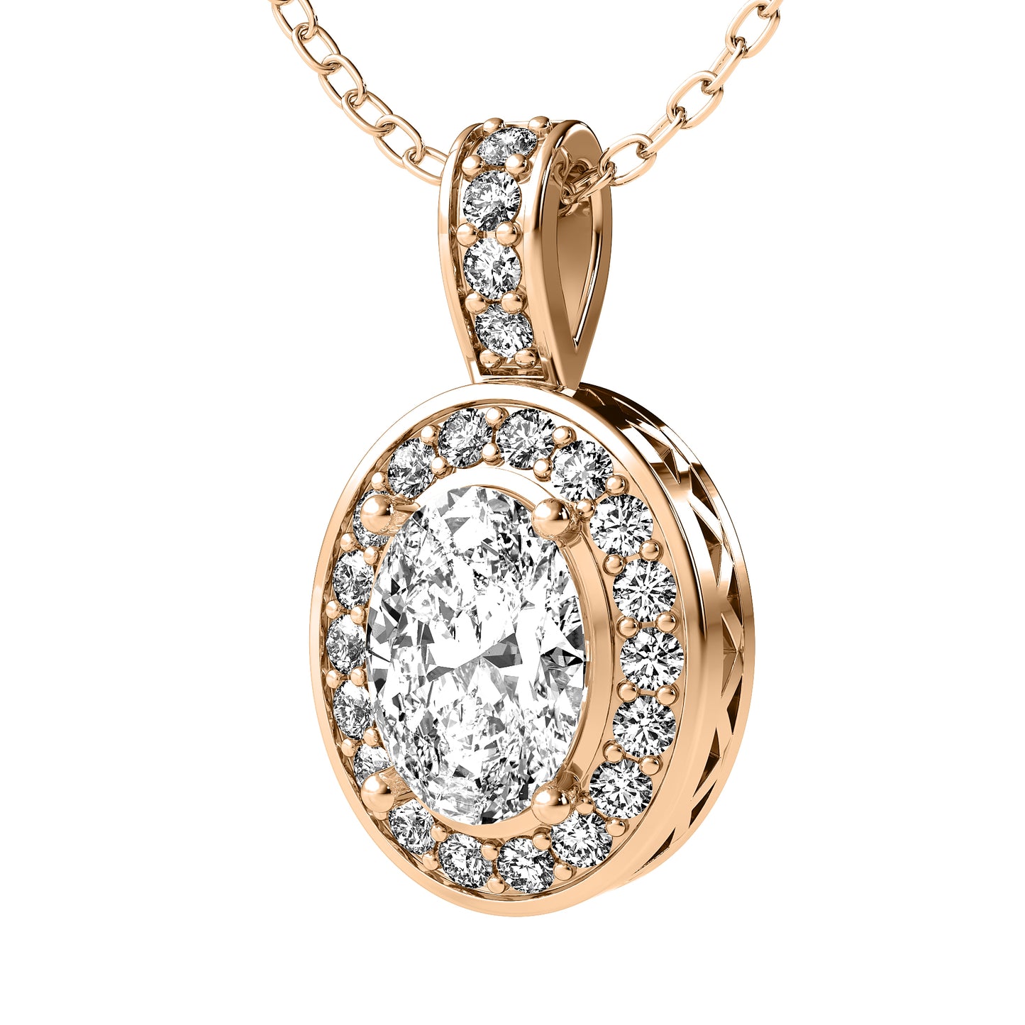 Oval Diamond Pendant