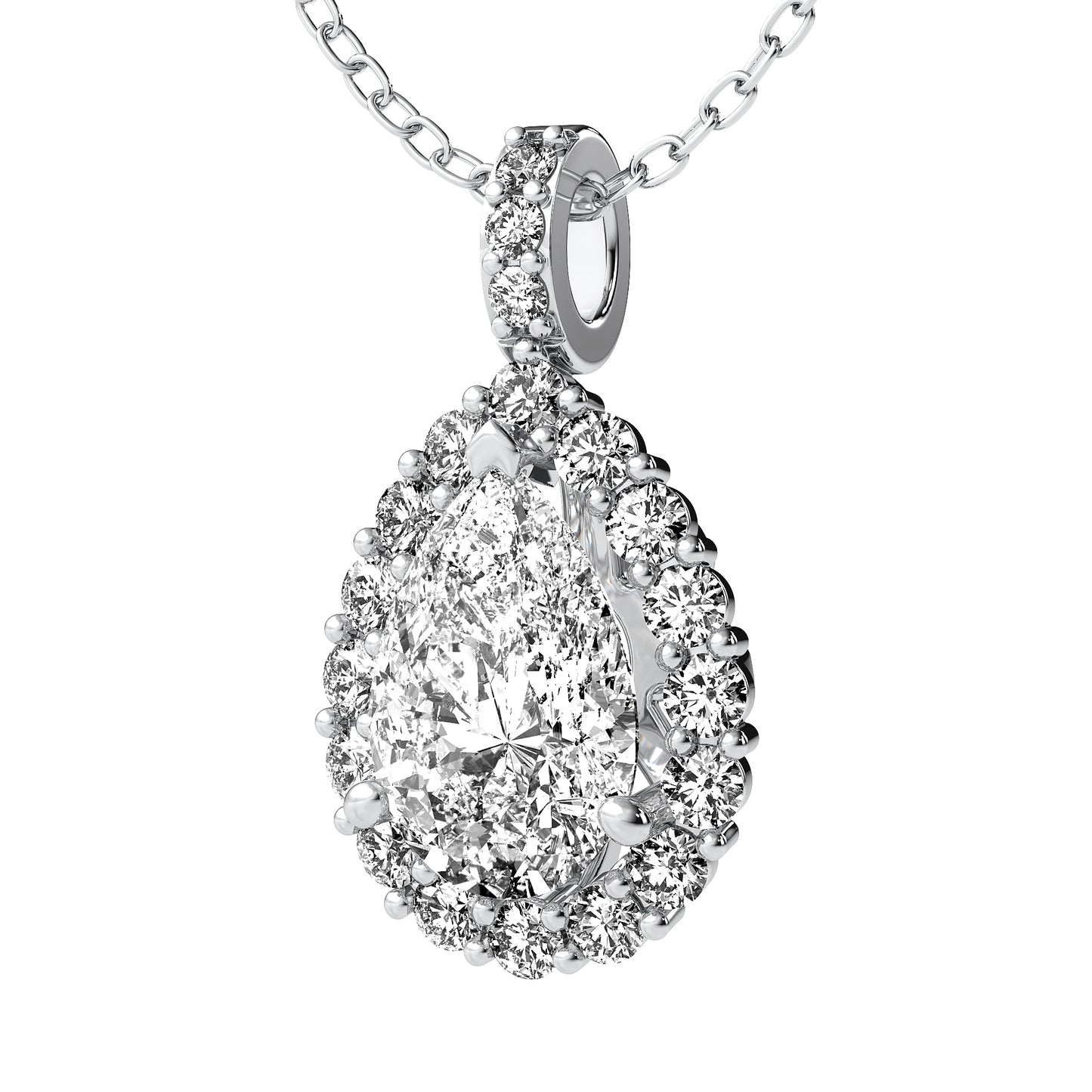 Pear Shape Diamond Pendant