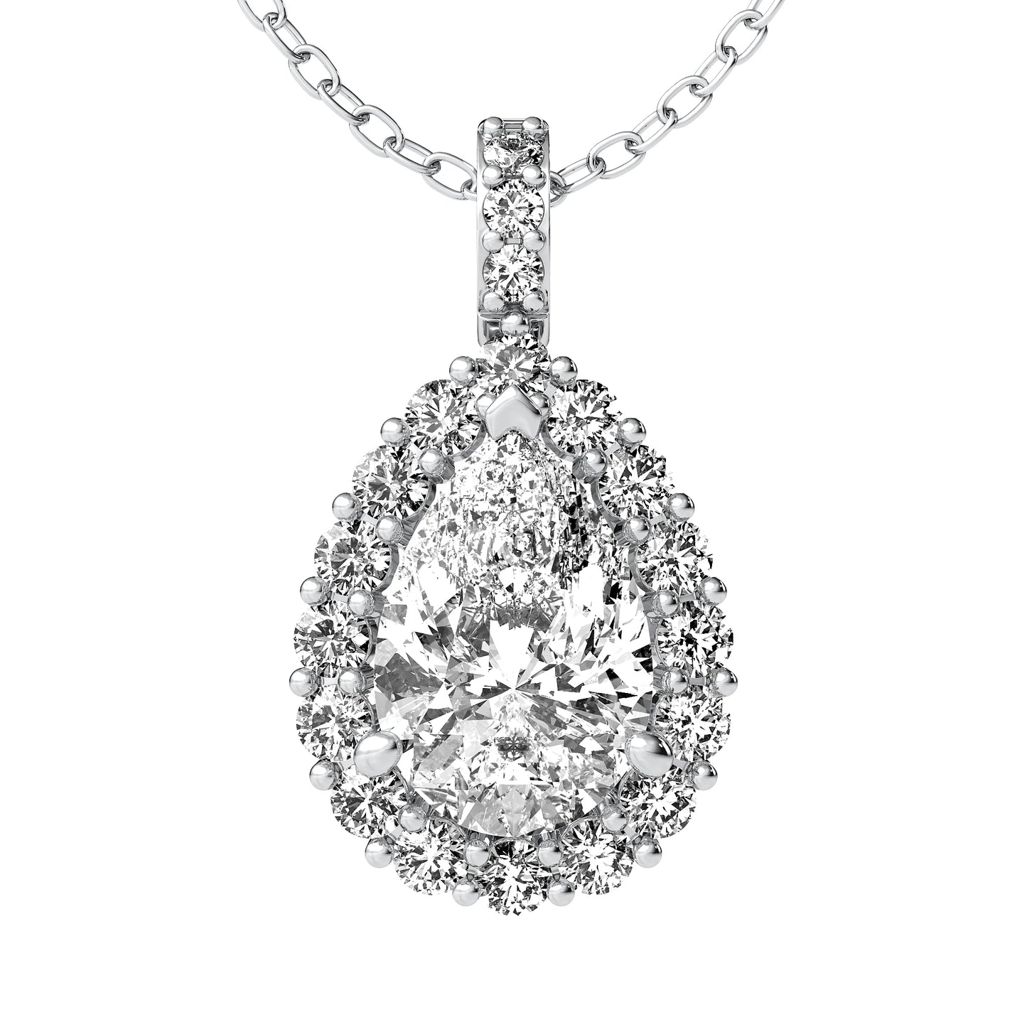 Pear Shape Diamond Pendant