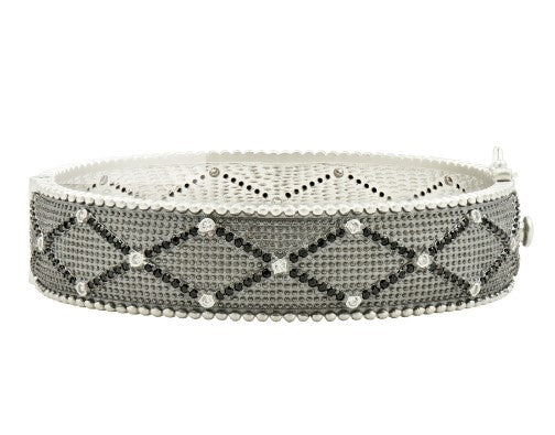 Signature Textured Hinged Bangle