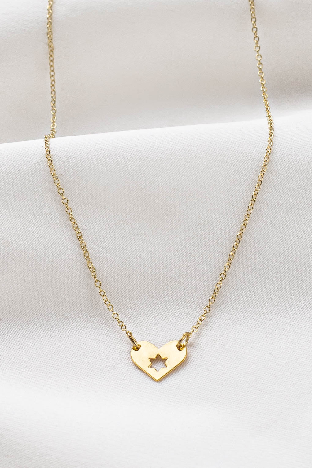 ISRAEL AT HEART NECKLACE GOLD PLATED