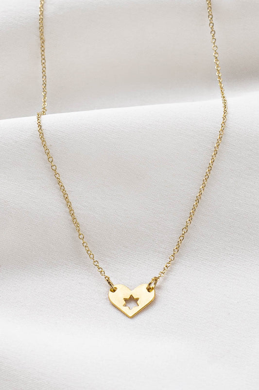 ISRAEL AT HEART NECKLACE GOLD PLATED