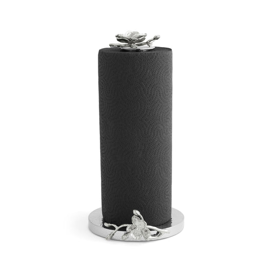White Orchid Paper Towel Holder