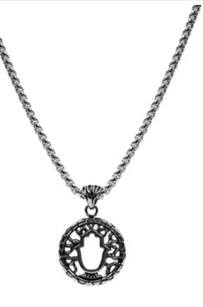 ROUND HAMSA PENDANT