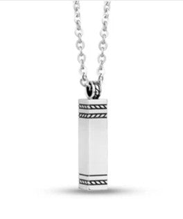 DETAILED RECTANGULAR CREMATION PENDANT