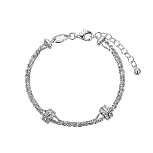 Sterling Silver Rope & Box Chain Bracelet