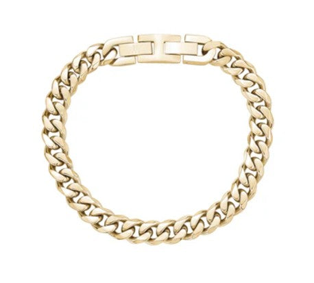 CUBAN LINK FOLD-IN CLASP BRACELET (8MM)