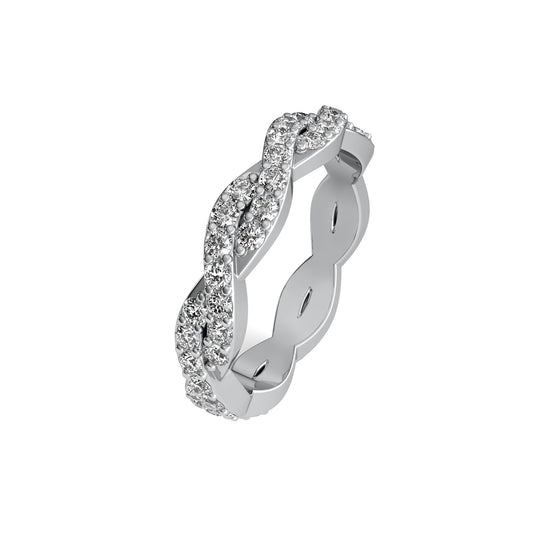 Double Row Twist Eternity Band