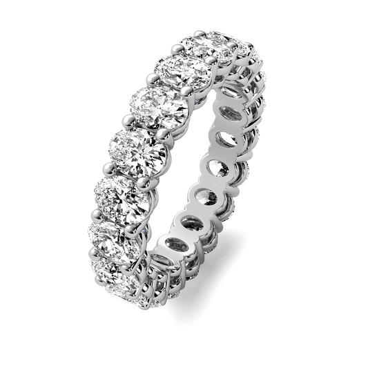 Oval Common Prong Eternity Band